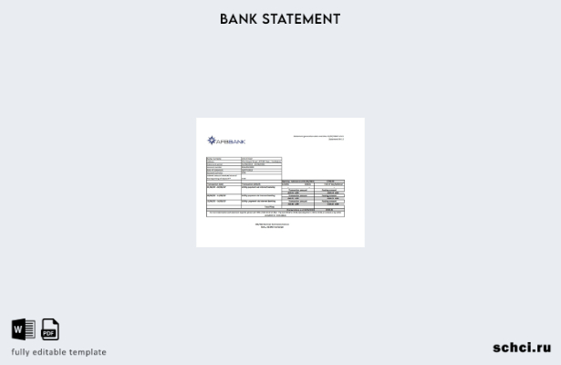 цифровая загрузка шаблона Excel банковской выписки Afbbank Азербайджана